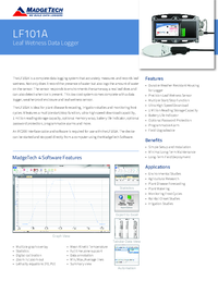 Thumbnail of document Data Sheet - LF101A Leaf Wetness Data Logger